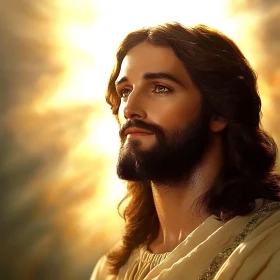 Divine and Luminous Male Portrait