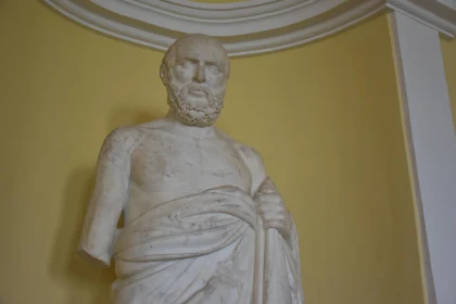 Marble Sculpture of a Draped Man