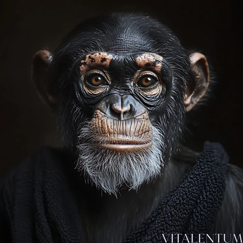 AI ART Detailed Portrait of a Chimpanzee