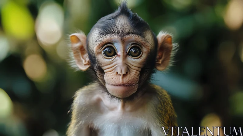 Expressions of a Baby Monkey AI Image