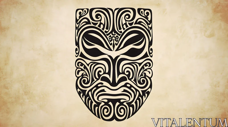 AI ART Abstract Tribal Mask Art