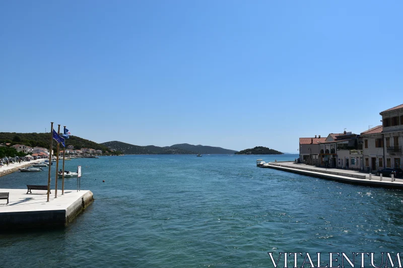 PHOTO Peaceful Waterfront with Small Boats