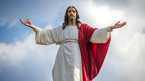 Jesus Christ Statue Monument with Outstretched Arms