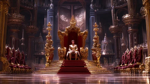 Opulent Royal Throne Room Interior