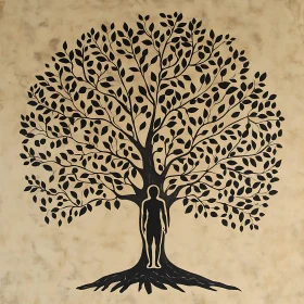 Tree of Life with Human Silhouette