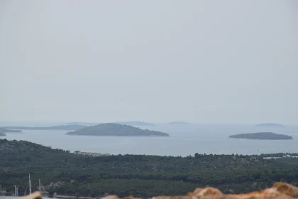 Island Horizon and Green Coastline