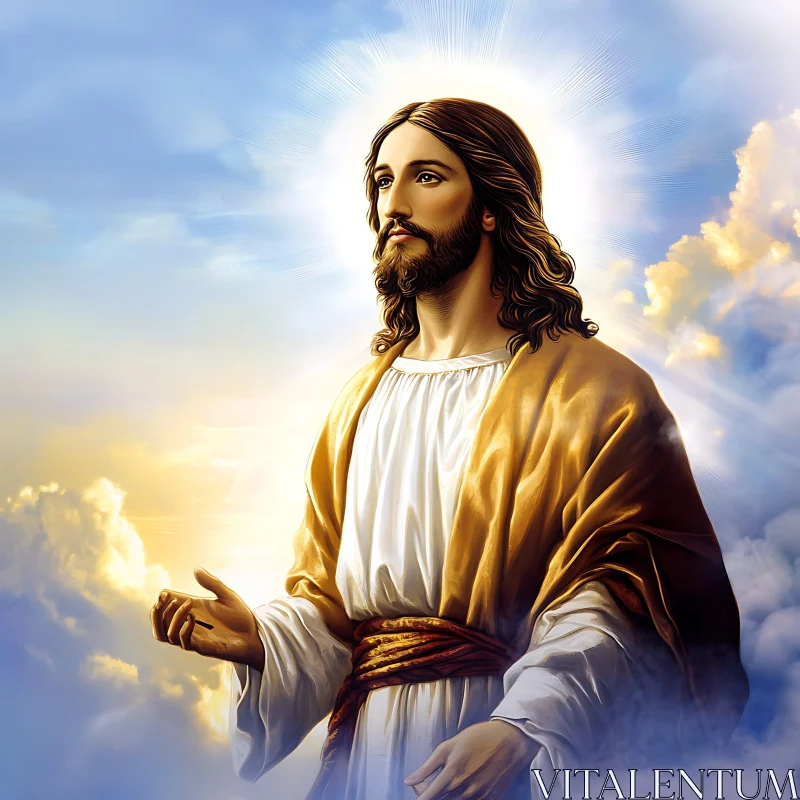 Spiritual Art of Jesus Christ AI Image