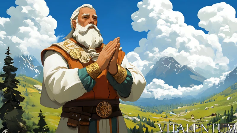 Serene Mountain Prayer