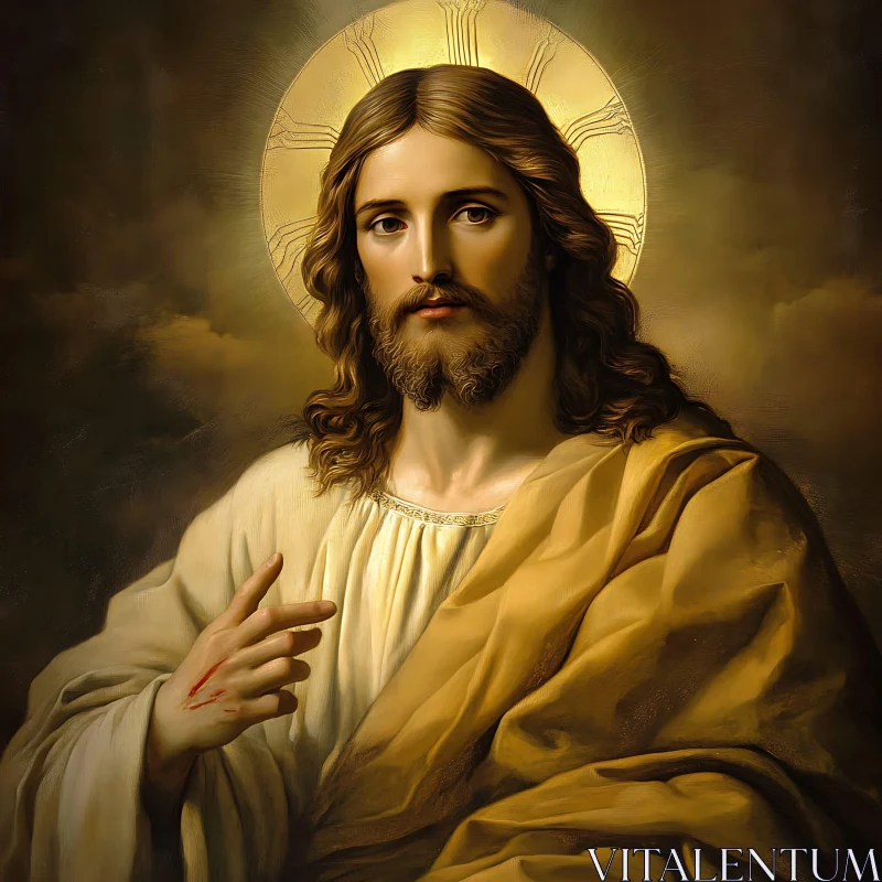 Portrait of a Divine Figure in Flowing Robes Portrait of a Divine Figure in Flowing Robes
