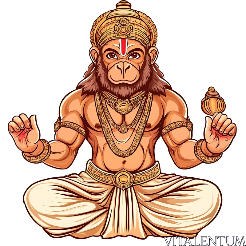 Spiritual Depiction of a Monkey God