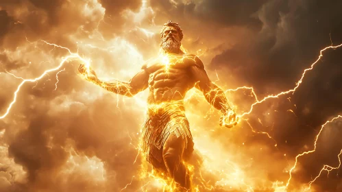 Mythological God with Lightning Power