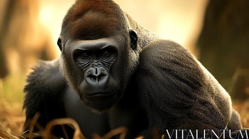 AI ART Gorilla Close-Up