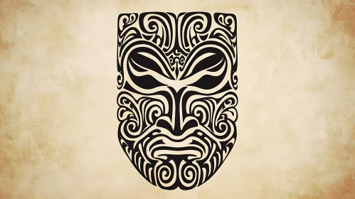 Abstract Tribal Mask Art