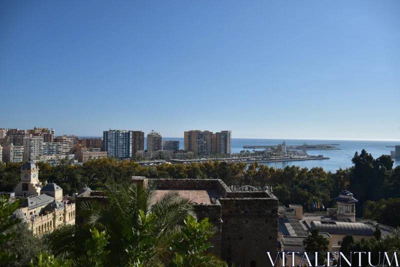 Urban View of Malaga's Coastal Architecture Free Stock Photo