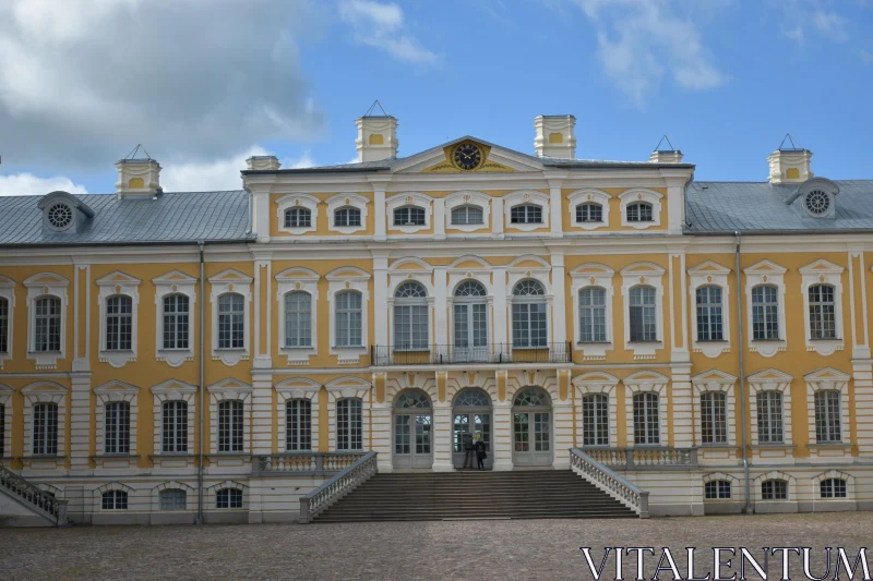 Historic Rundale Palace Facade Free Stock Photo