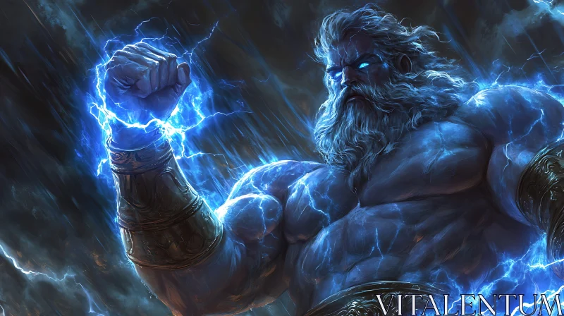 Legendary God Wielding Lightning Power AI Image