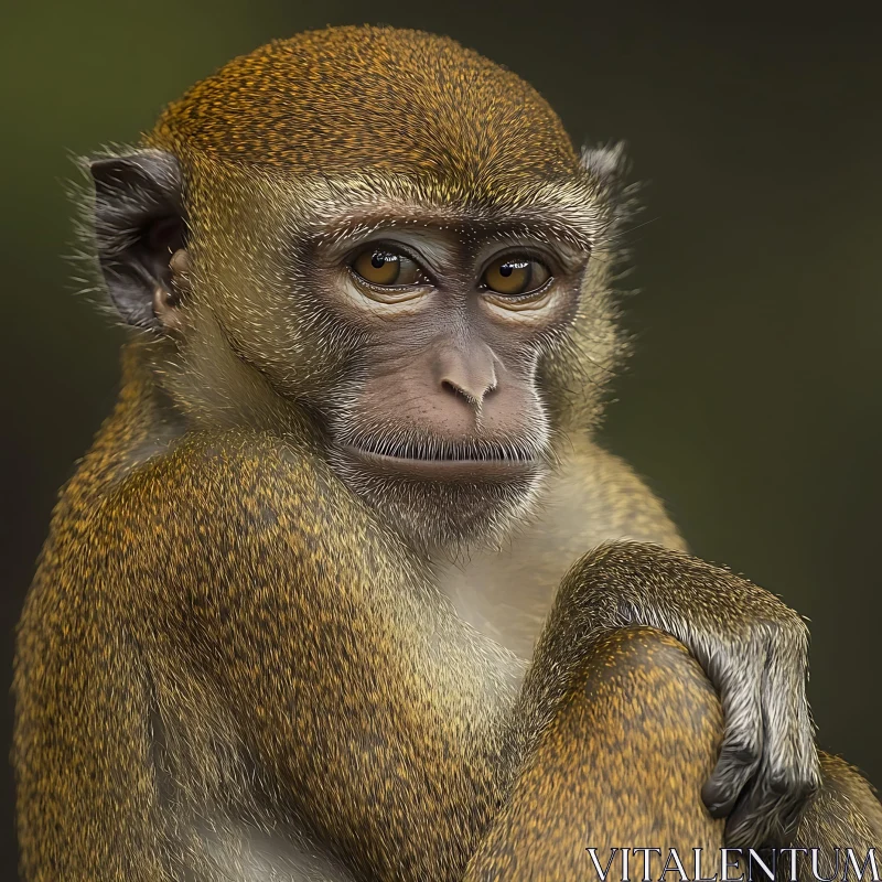 AI ART Expressive Monkey Close-Up Image