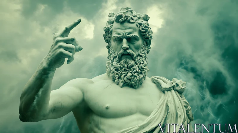 Statue of Zeus in Ancient Greek Mythology AI Image