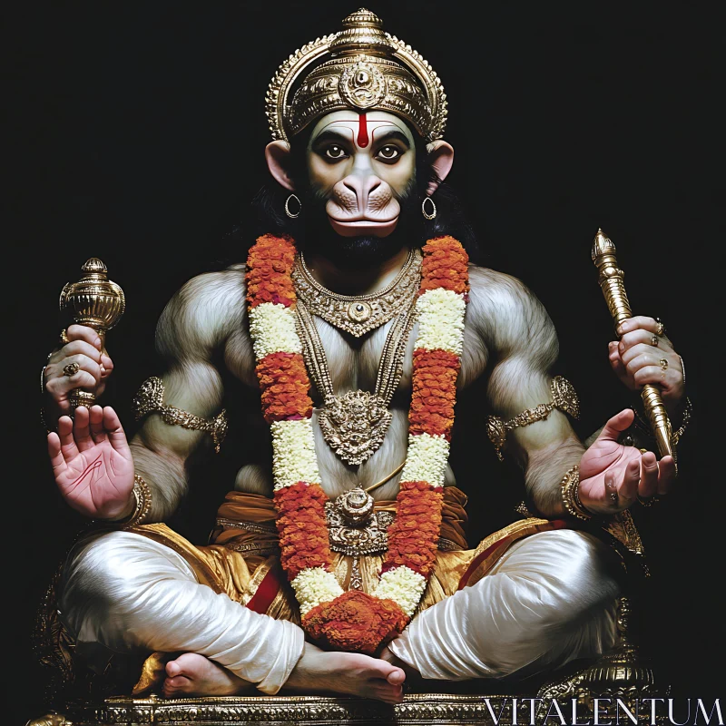 Hanuman: A Symbol of Strength and Devotion AI Image