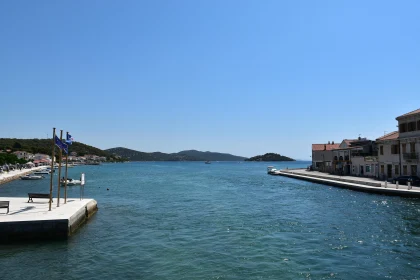 Peaceful Waterfront with Small Boats