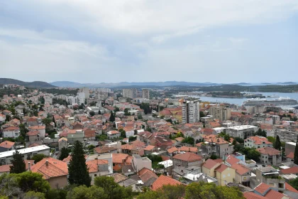 Croatian Cityscape with Adriatic Sea