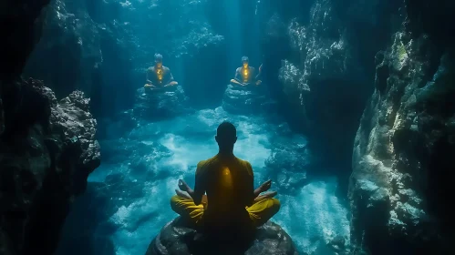 Serene Underwater Meditation Scene