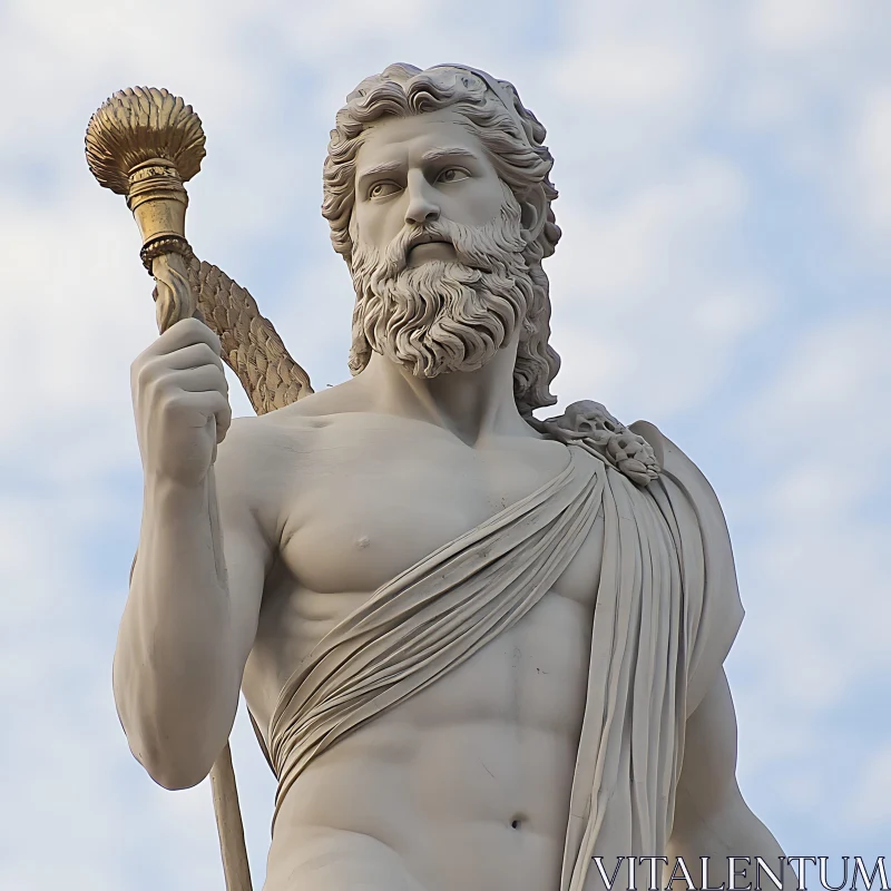 Ancient Greek Marble Sculpture AI Image