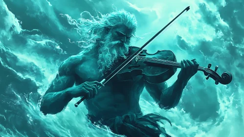 Ocean Deity Serenading the Storm