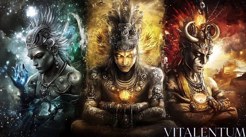 Elemental Deities Fantasy Artwork