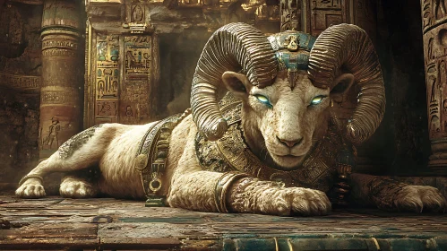 Mythical Beast in Majestic Temple