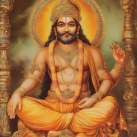 Divine Hindu Figure in Meditation