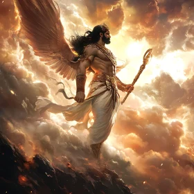 Celestial Deity Radiating Divine Power