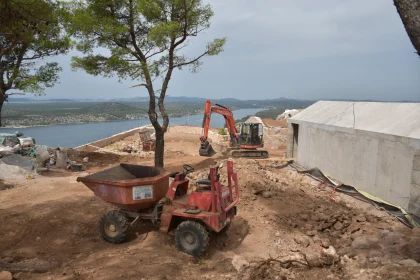 Scenic Construction Site at the Coast