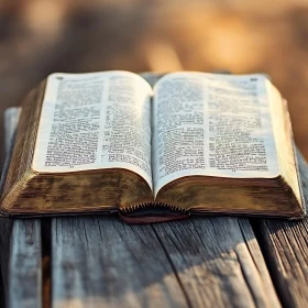 Serene Image of Open Book in Warm Light