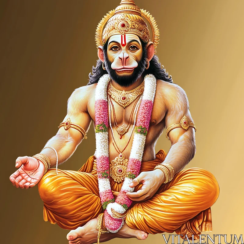 Hanuman - The Devoted Deity AI Image