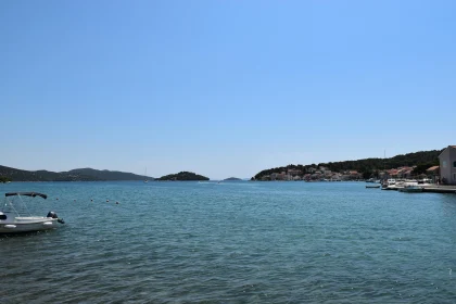 Tranquil Bay Scene with Boats