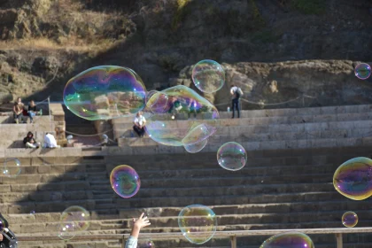 Floating Bubbles in a Theater Setting