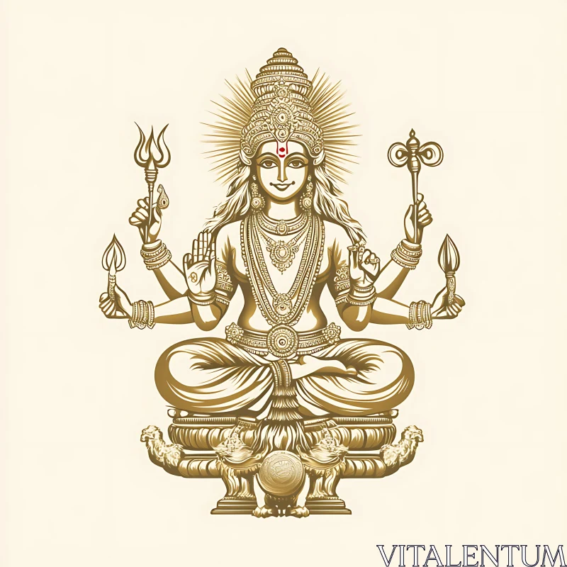 AI ART Hindu God Representation Artwork