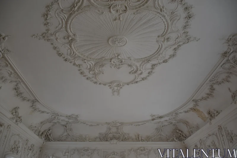 PHOTO Elaborate Plasterwork on Ceiling