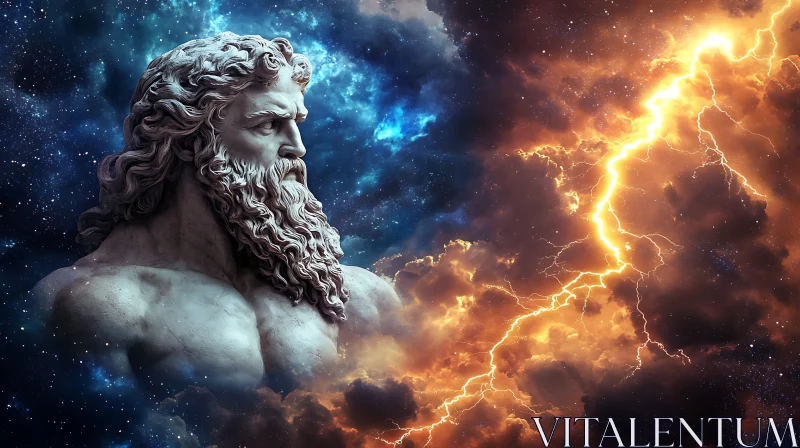 AI ART Cosmic Mythology and Lightning