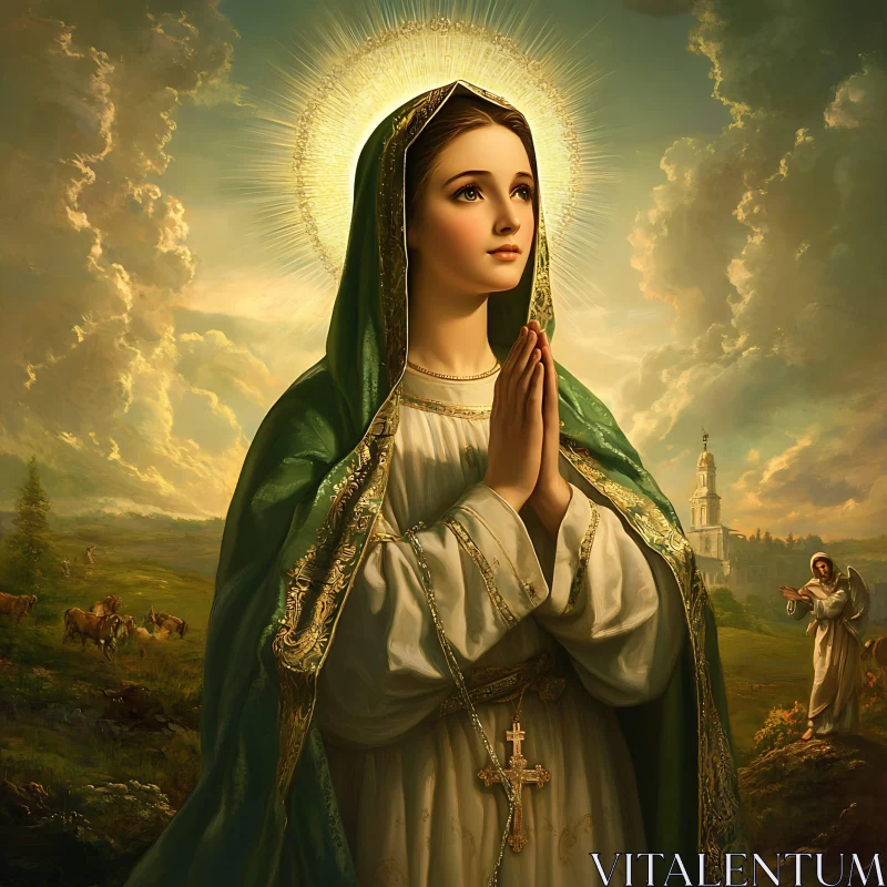 Spiritual Devotion in Scenic Pastoral Setting Spiritual Devotion in Scenic Pastoral Setting