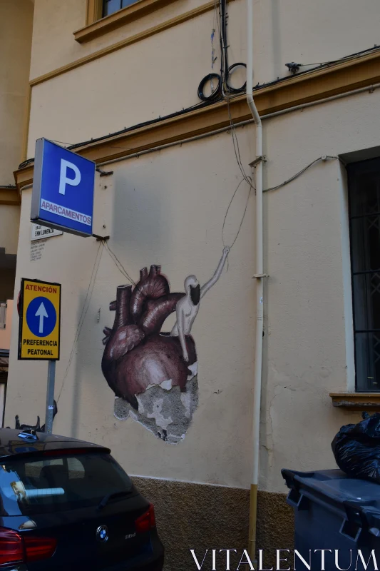 Street Art Heart Mural Free Stock Photo