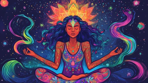 Cosmic Meditation Woman