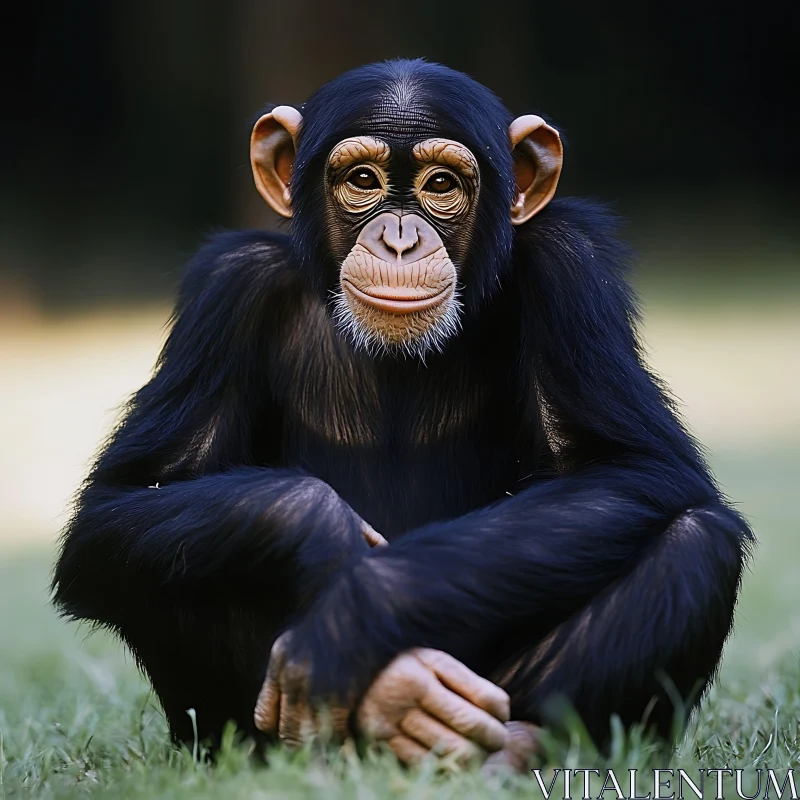 AI ART Playful Chimpanzee in Natural Habitat