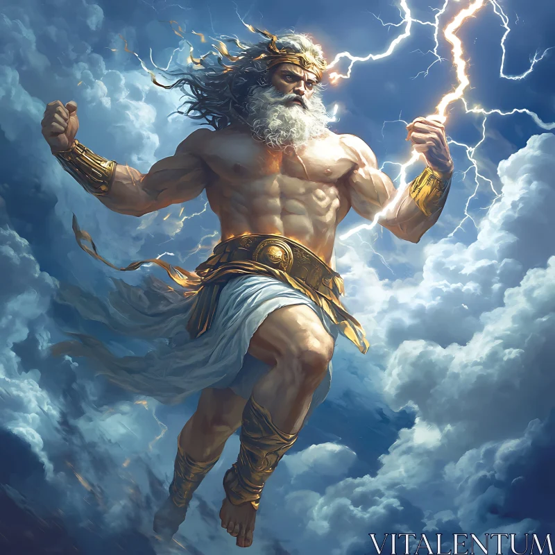 AI ART Powerful Deity Commanding Lightning