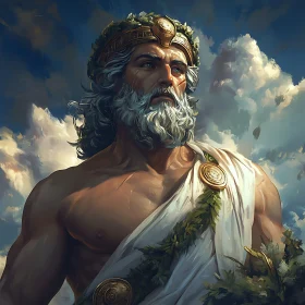 Powerful Ancient God with White Beard