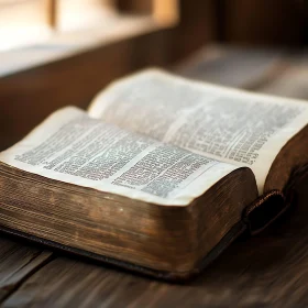 Historic Manuscript on Wooden Surface