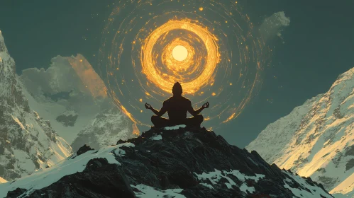 Cosmic Spirituality in Mountainous Landscape