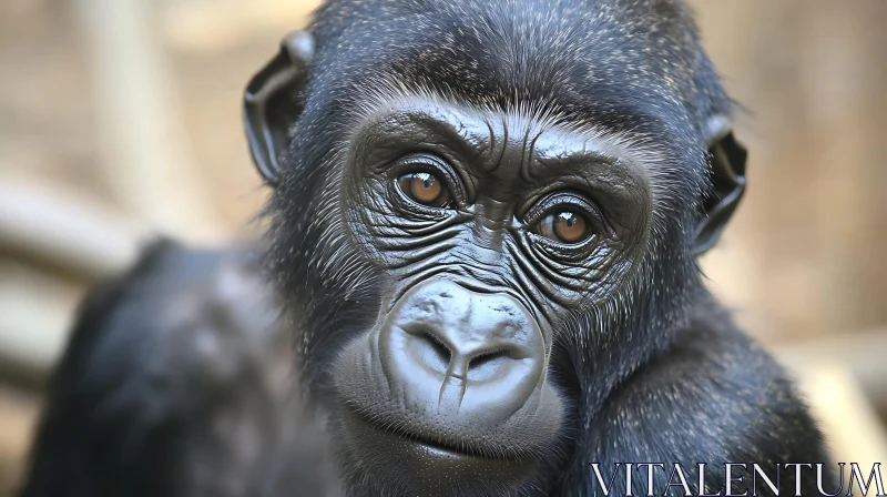 AI ART Expressive Eyes of a Gorilla