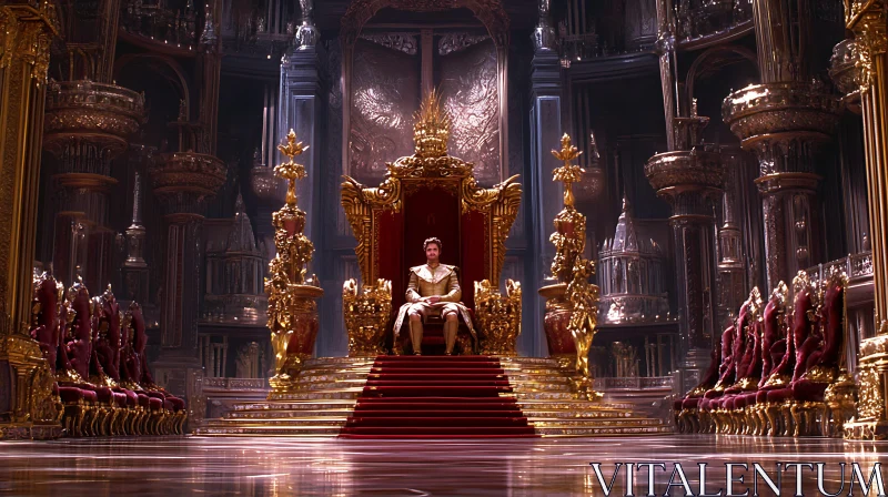 AI ART Opulent Royal Throne Room Interior